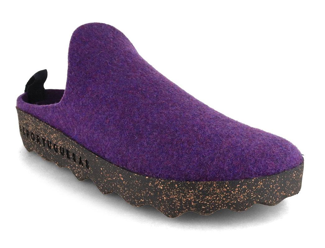ASPORTUGUESAS Sabot femme feutre Come, dk. purple