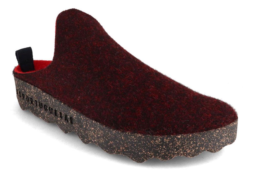 ASPORTUGUESAS (femmes) Pantoufles en feutre Come, merlot double