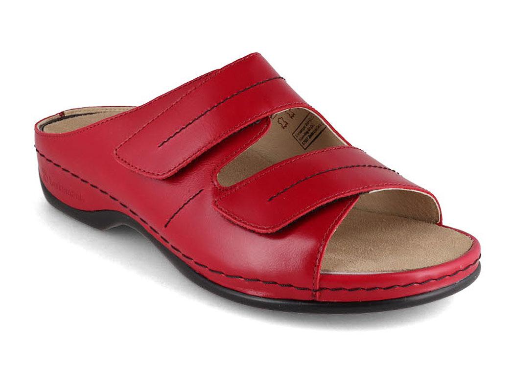 Berkemann Mules en cuir femme BERKOFLEX Daria, bordeaux