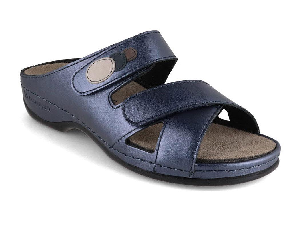 Berkemann Mules en cuir femme BERKOFLEX Felia, bleu