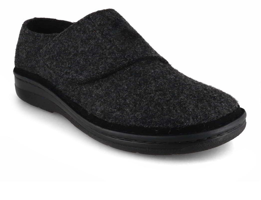 Berkemann chaussons pour hommes BERKOFLEX Balian, gris fonc�