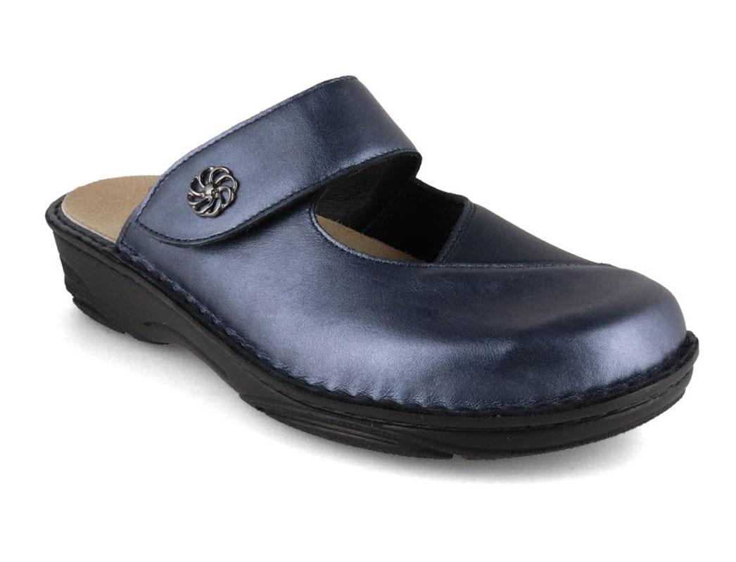 Berkemann sabot cuir femme BERKOFLEX STRETCH Heliane, bleu