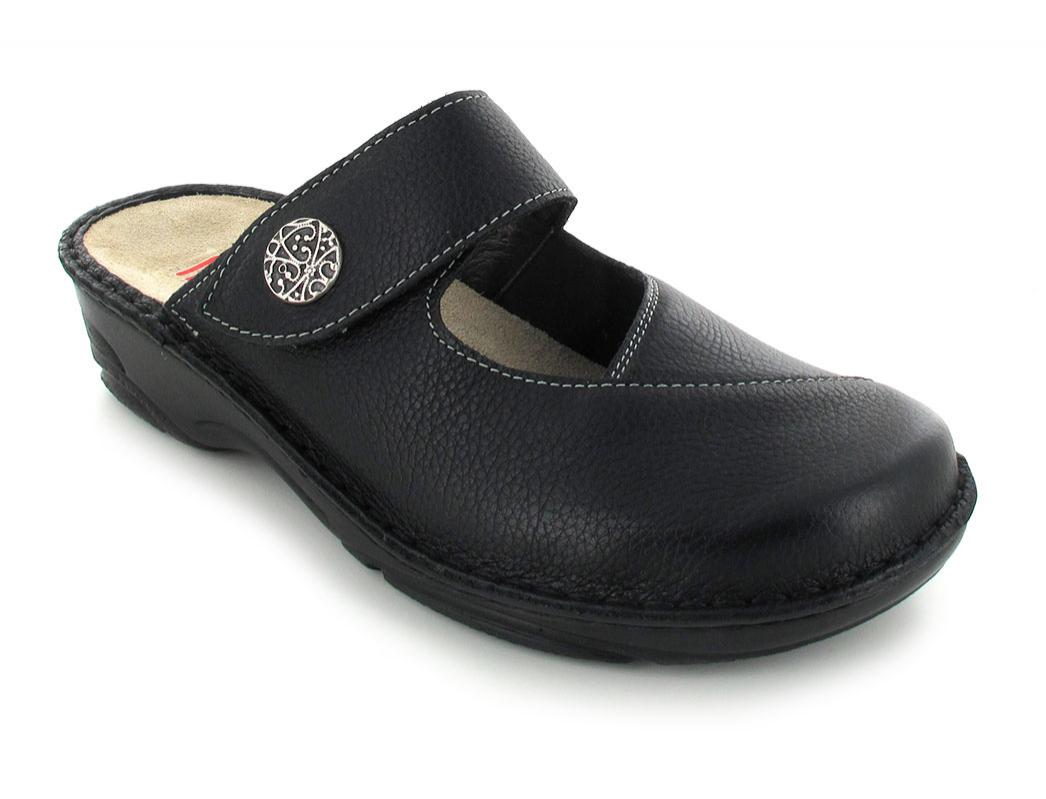 Berkemann sabot cuir femme BERKOFLEX STRETCH Heliane, noir
