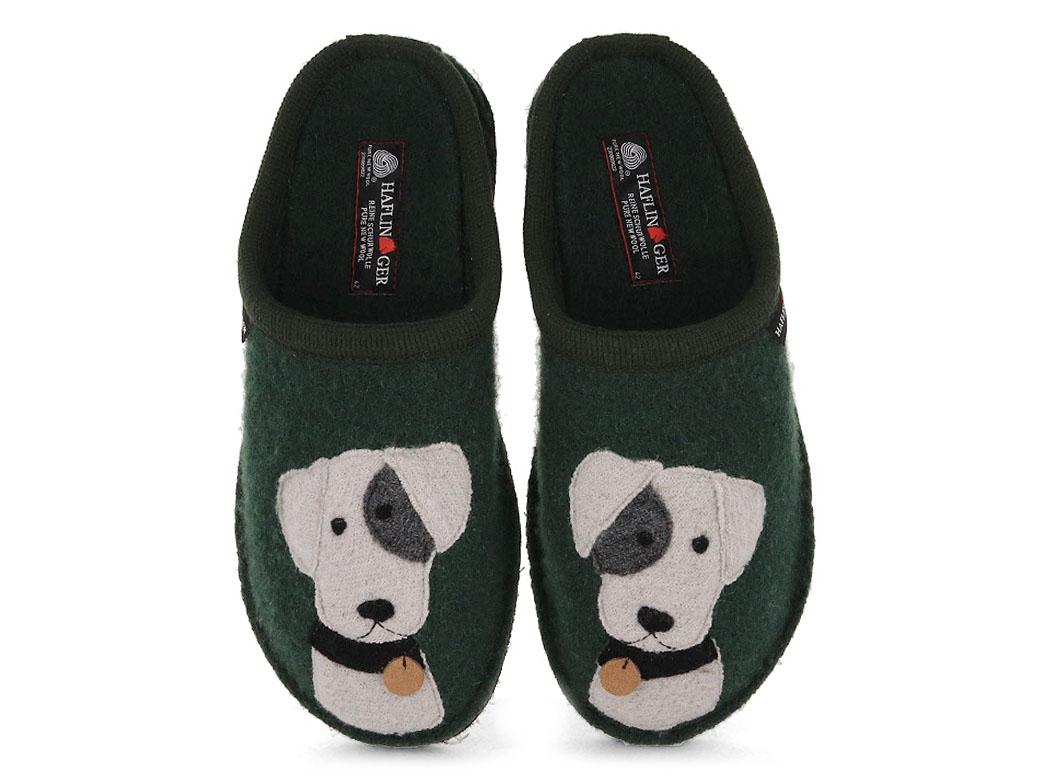 Chaussons HAFLINGER Flair Rudi, couleur mousse