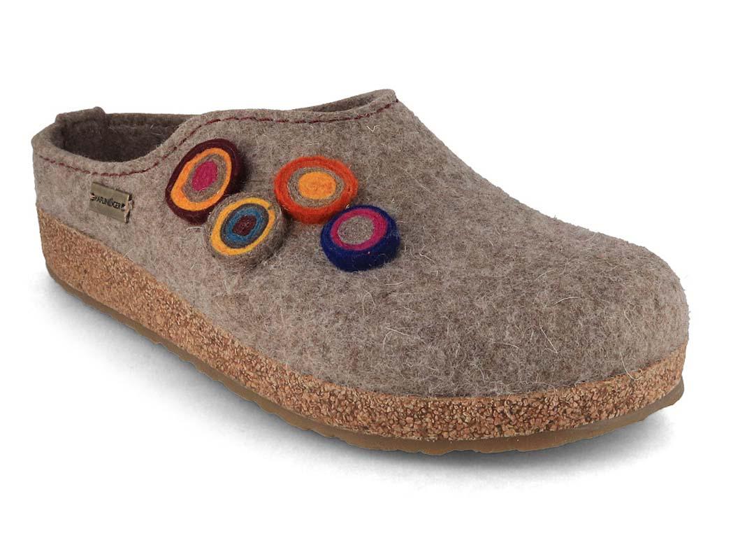 Chaussons en feutre HAFLINGER Grizzly Kanon, couleur tourbe