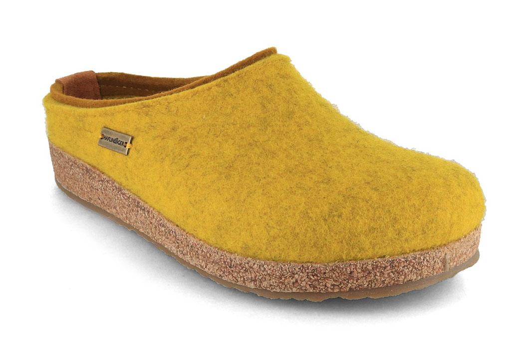 Chaussons en feutre HAFLINGER Grizzly Kris, couleur curry