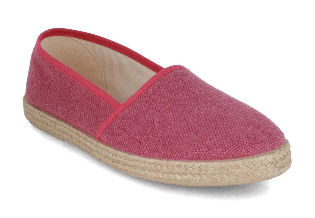 Gottstein Femmes Espadrilles Camping Linen uni, raspberry