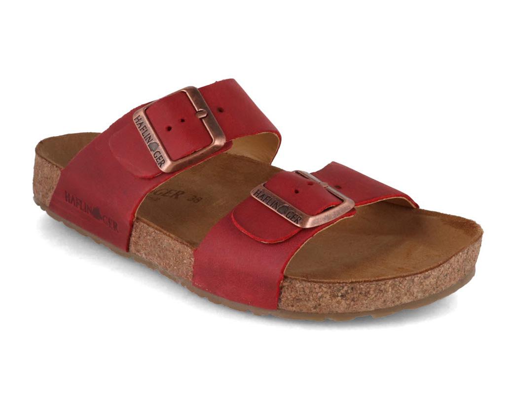 HAFLINGER Bio Andrea Sandales pour dames, rouge country