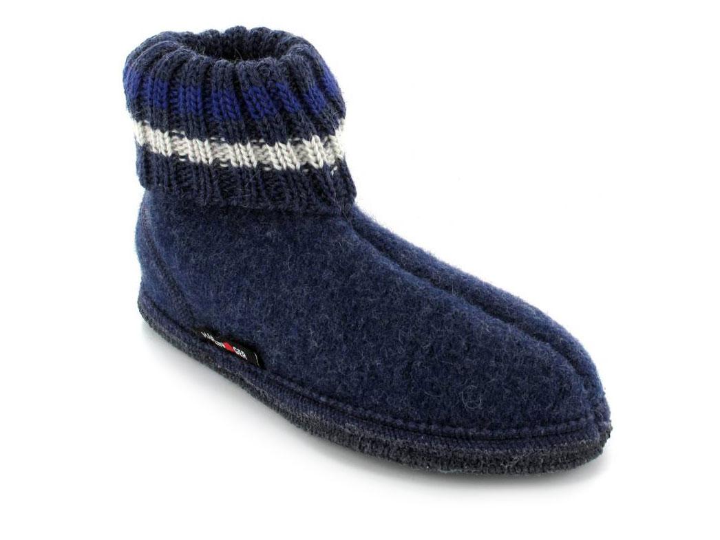 HAFLINGER Chaussons d'enfant Paul, jeans