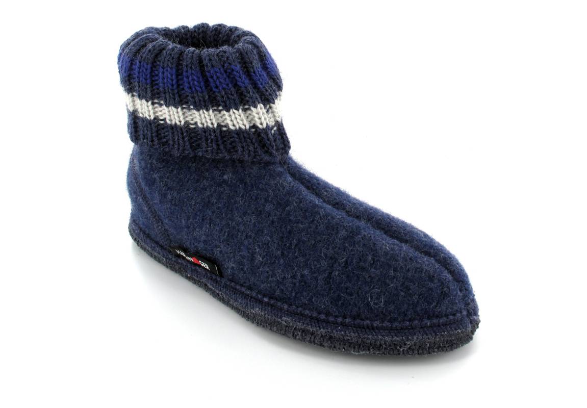 HAFLINGER Chaussons de chalet Paul, jeans