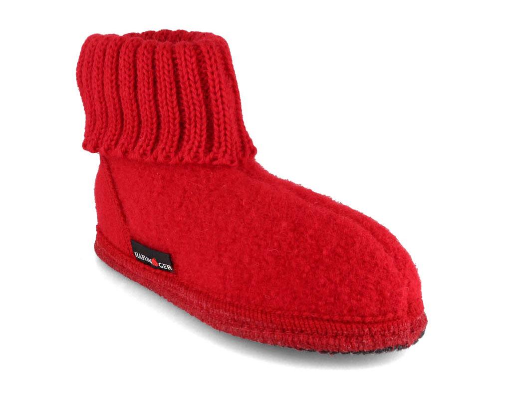 HAFLINGER Chaussons de chalet pour enfants Karl, rubis