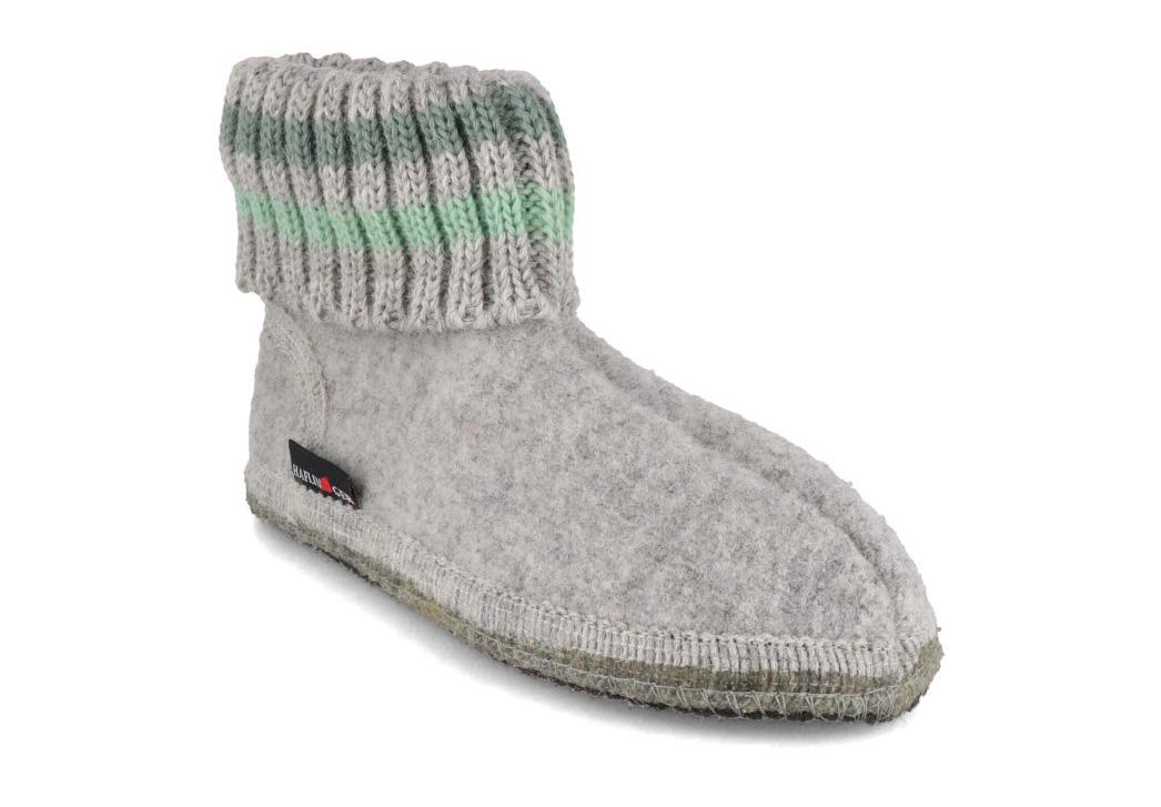 HAFLINGER Chaussons de chalet pour enfants Paul, gris pierre chin�