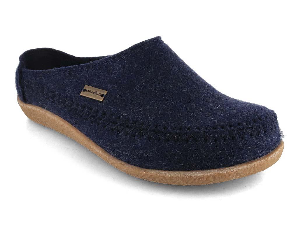 HAFLINGER Chaussons en Feutre Blizzard Credo, marine