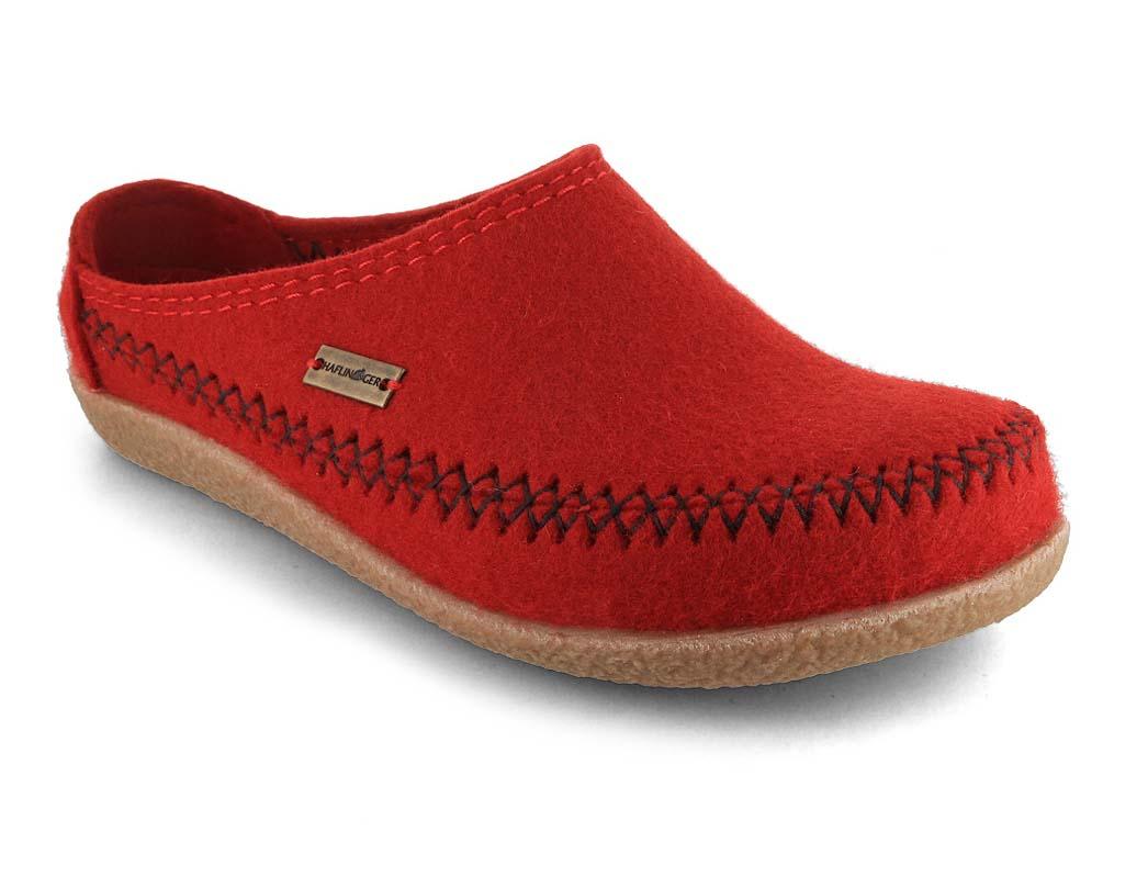HAFLINGER Chaussons en Feutre Blizzard Credo, rubis