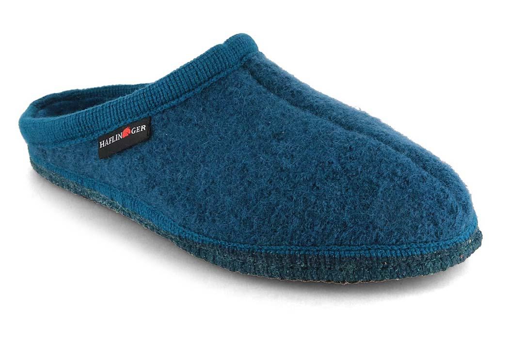 HAFLINGER Chaussons en feutre Alaska, turquoise