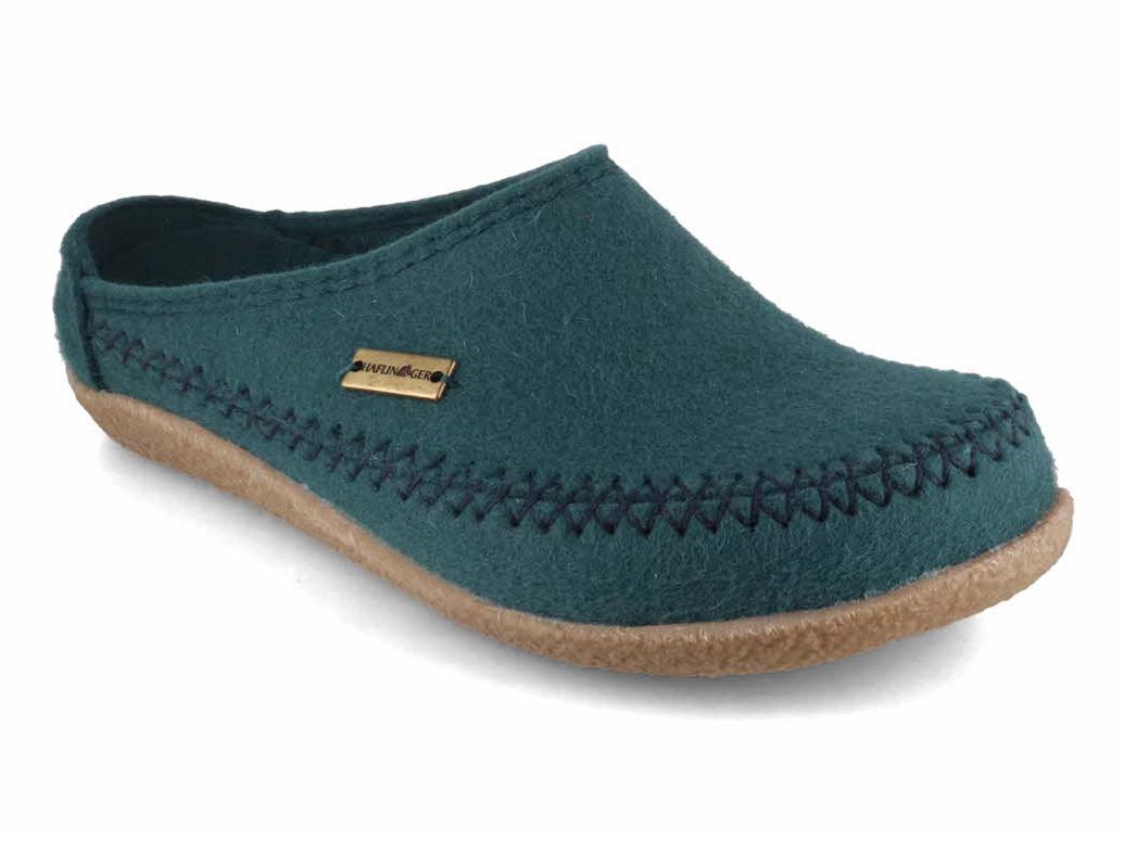 HAFLINGER Chaussons en feutre Blizzard Credo, vert pin