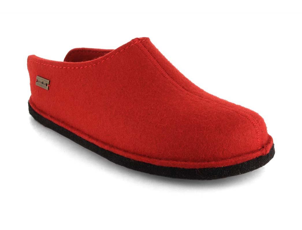 HAFLINGER Chaussons en feutre Flair Smily, rubis