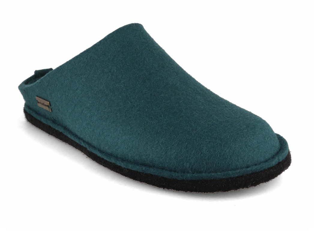 HAFLINGER Chaussons en feutre Flair Soft, vert pin