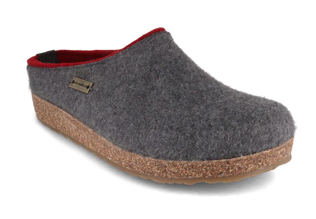 HAFLINGER Chaussons en feutre Grizzly Kris, anthracite