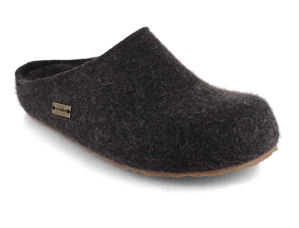 HAFLINGER Chaussons en feutre Grizzly Michel, graphite