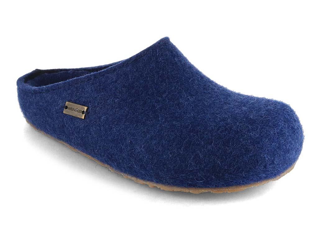 HAFLINGER Chaussons en feutre Grizzly Michel, jeans