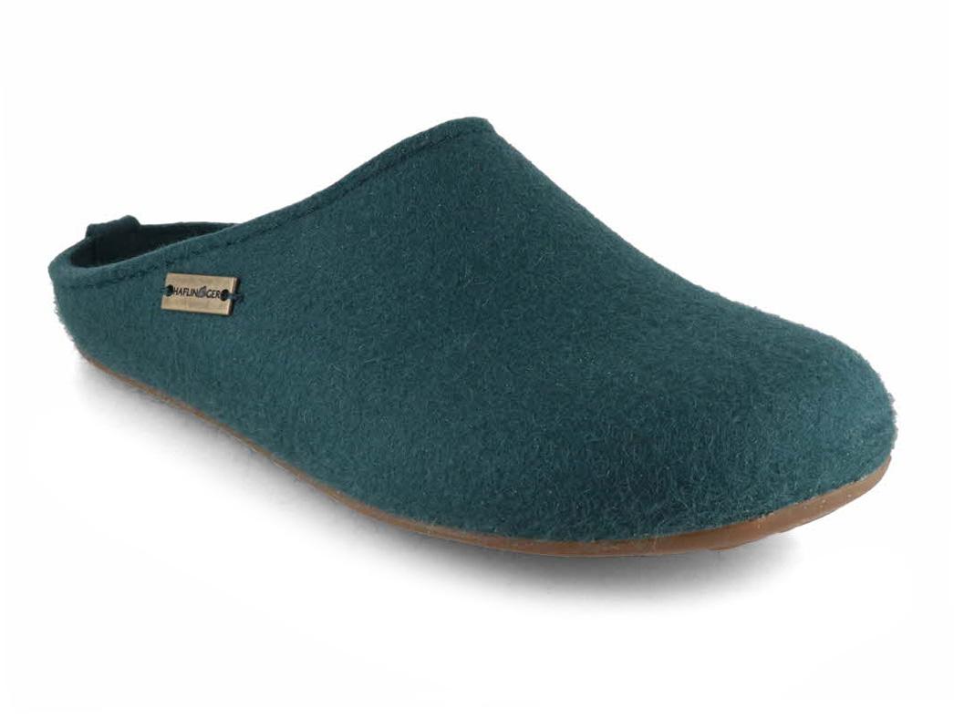 HAFLINGER Chaussons en feutre pour femmes Everest Fundus, vert pin