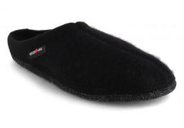 Boiled Wool Slipper Haflinger Alaska, black 
