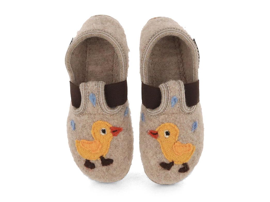 HAFLINGER Chaussons pour enfants Everest Quak Quak, couleur papier marbr�