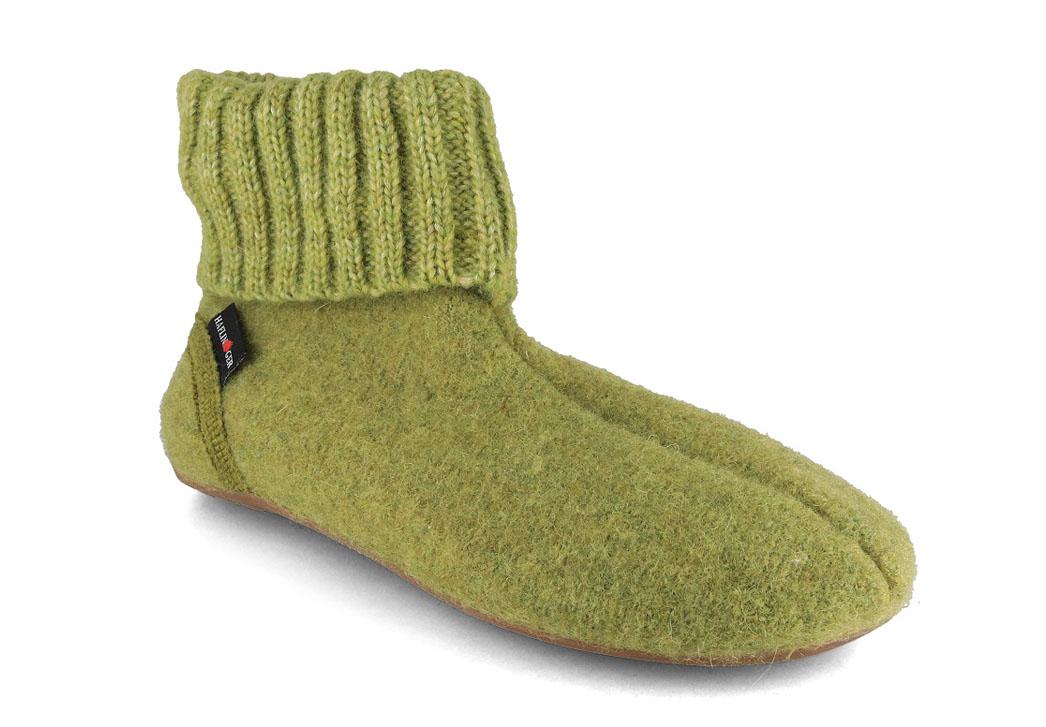 HAFLINGER Everest Karlo Chaussons, vert alm