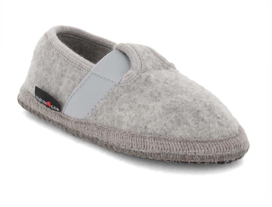 HAFLINGER Joschi Chaussons enfants, gris pierre