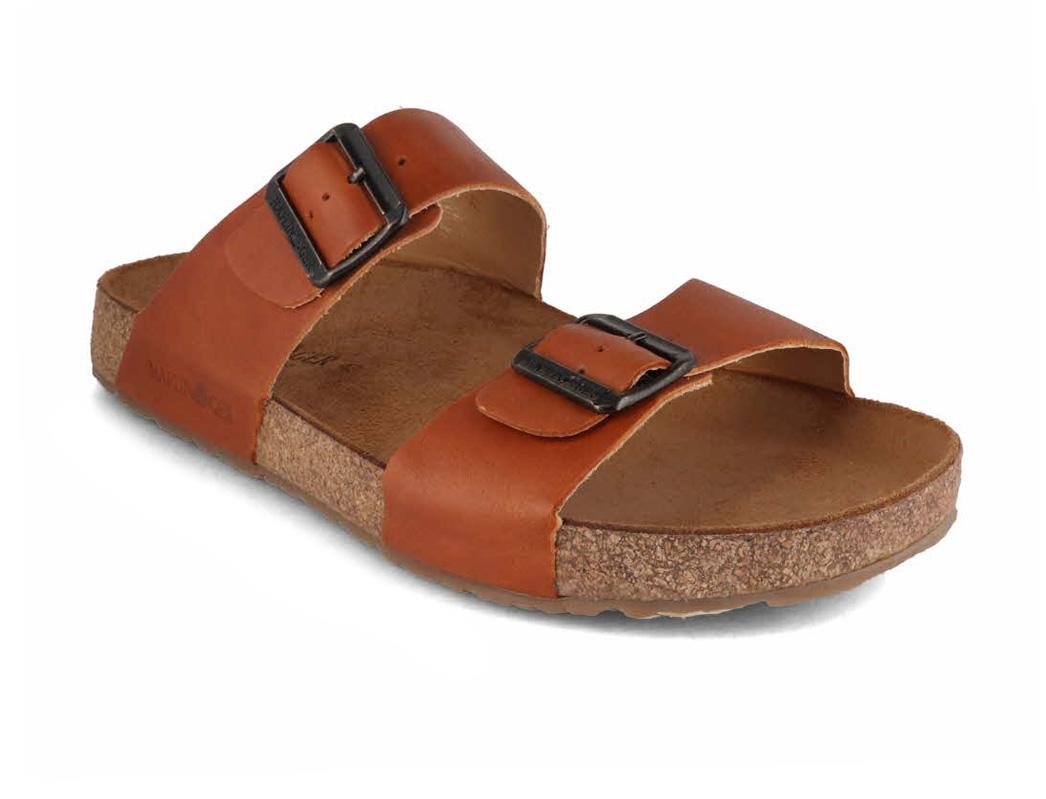 HAFLINGER Mules Bio Andrea, caramel campagne