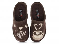 Pantoufles HAFLINGER � Flair Coffee Time �, marron chin�