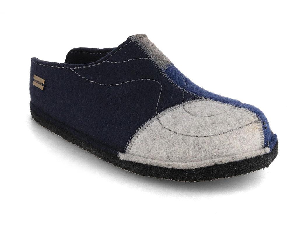 HAFLINGER Pantoufles � Flair Puzzle �, bleu moyen