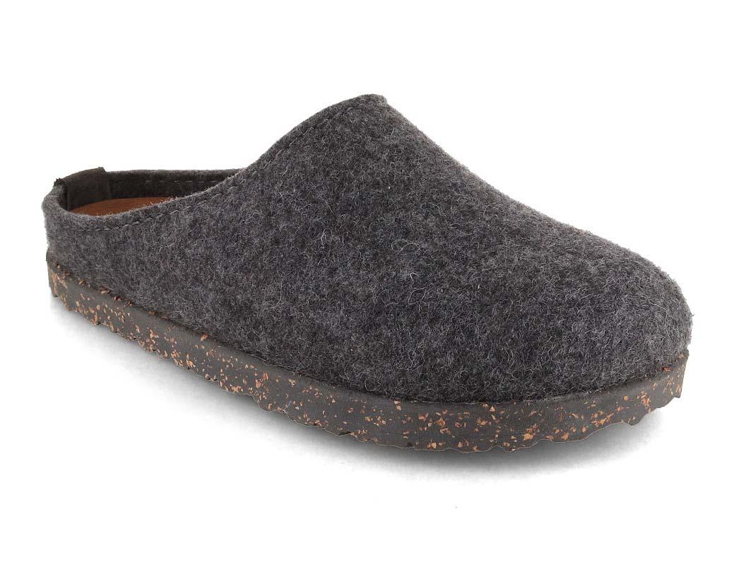 HAFLINGER Pantoufles en feutre Manhattan, anthracite