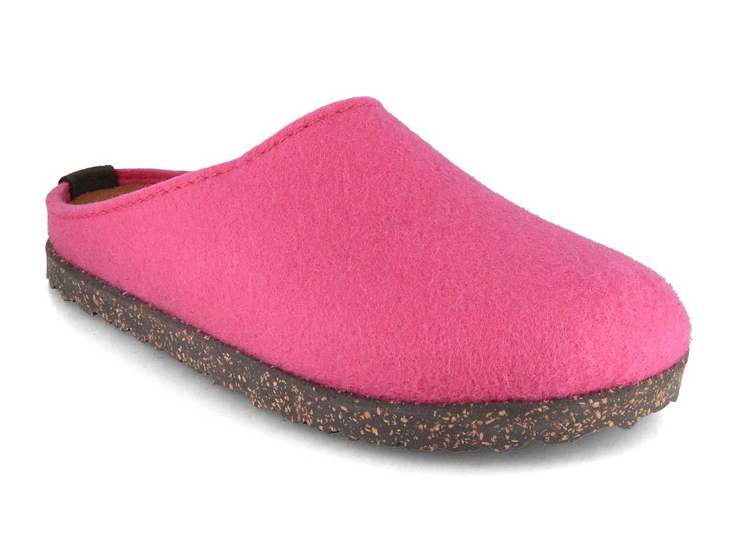 HAFLINGER Pantoufles en feutre pour femmes Manhattan , rose