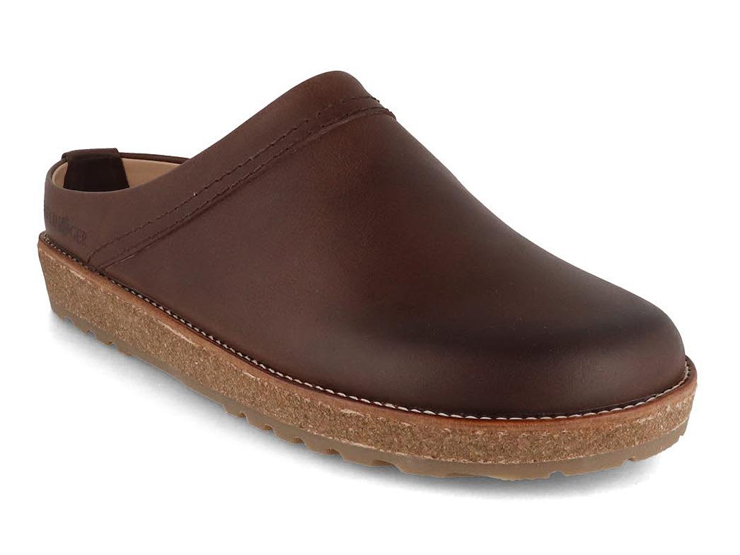 HAFLINGER Sabot en cuir Travel Classic, marron fonc�