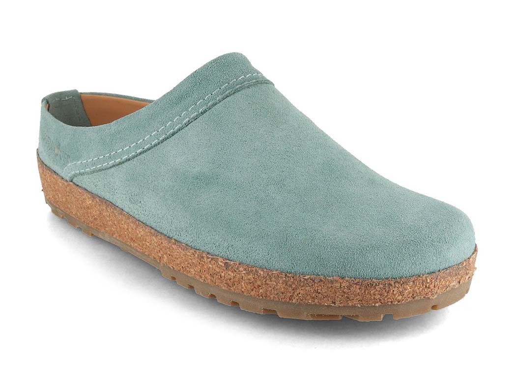 HAFLINGER Sabots en cuir pour femmes Bio Malm�, menthe