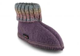 HAFLINGER Chaussons pour enfants Tricot�, aubergine