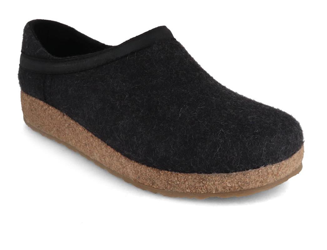 Haflinger Chaussons en feutre Grizzly Buffalo, graphite