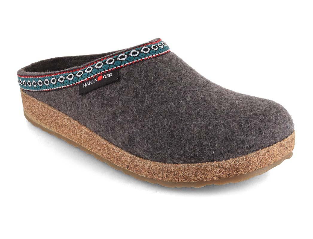 Haflinger Chaussons en feutre Grizzly Franzl, anthracite