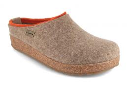 HAFLINGER Pantoufle en feutre Grizzly Kris tourbe