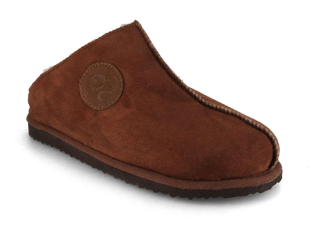 Lammbock� Extra Roomy Sheepskin Slippers Chaussons en peau d'agneau, cognac