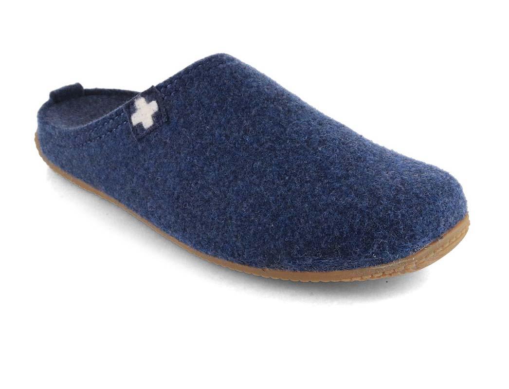 Living Kitzb�hel Chaussons en feutre Croix suisse, midnight navy