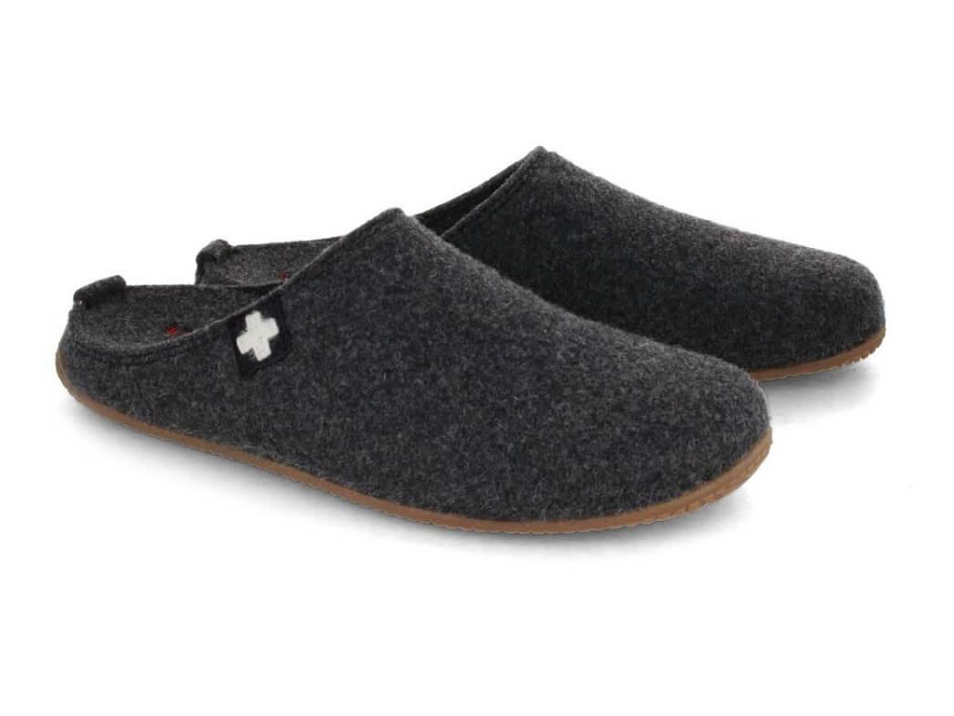 Living Kitzb�hel� Chaussons en feutre avec Croix Suisse, anthracite