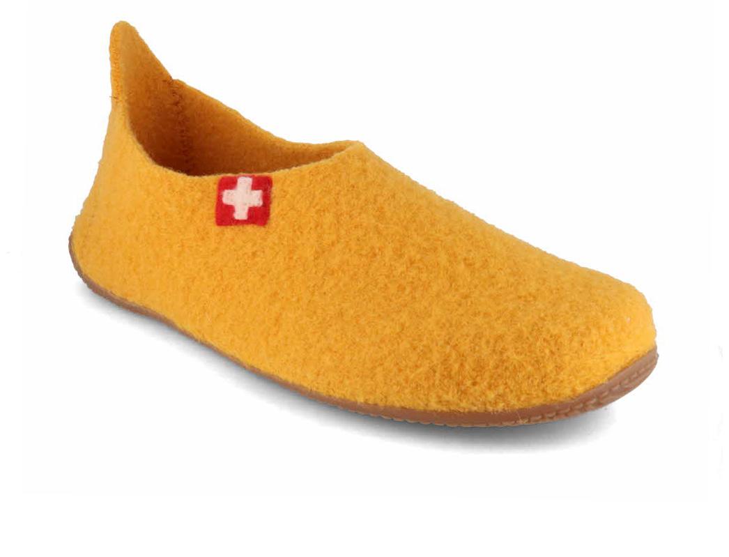 Living Kitzb�hel Chaussons pour enfants Croix Suisse, Or Inca