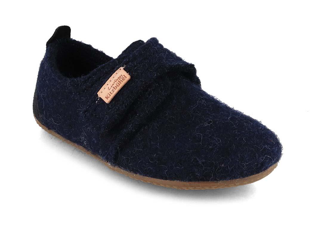 Living Kitzb�hel Chaussons pour enfants avec velcro, bleu nuit