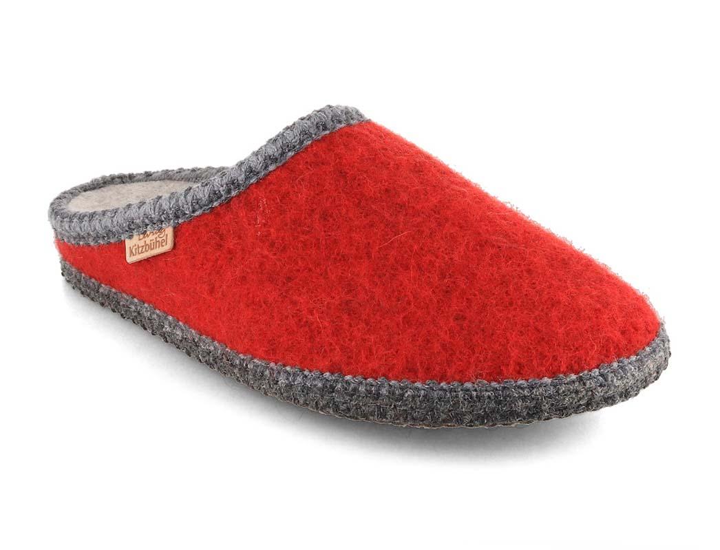 Living Kitzb�hel Pantoufles au crochet pour femmes Uni, rouge