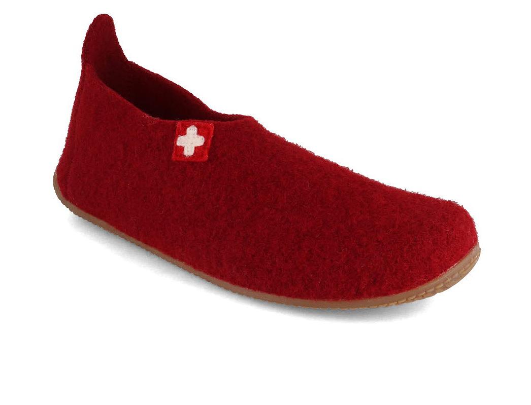 Living Kitzb�hel pantoufles femme Gipfelkreuz Hahnenkamm, dark cherry