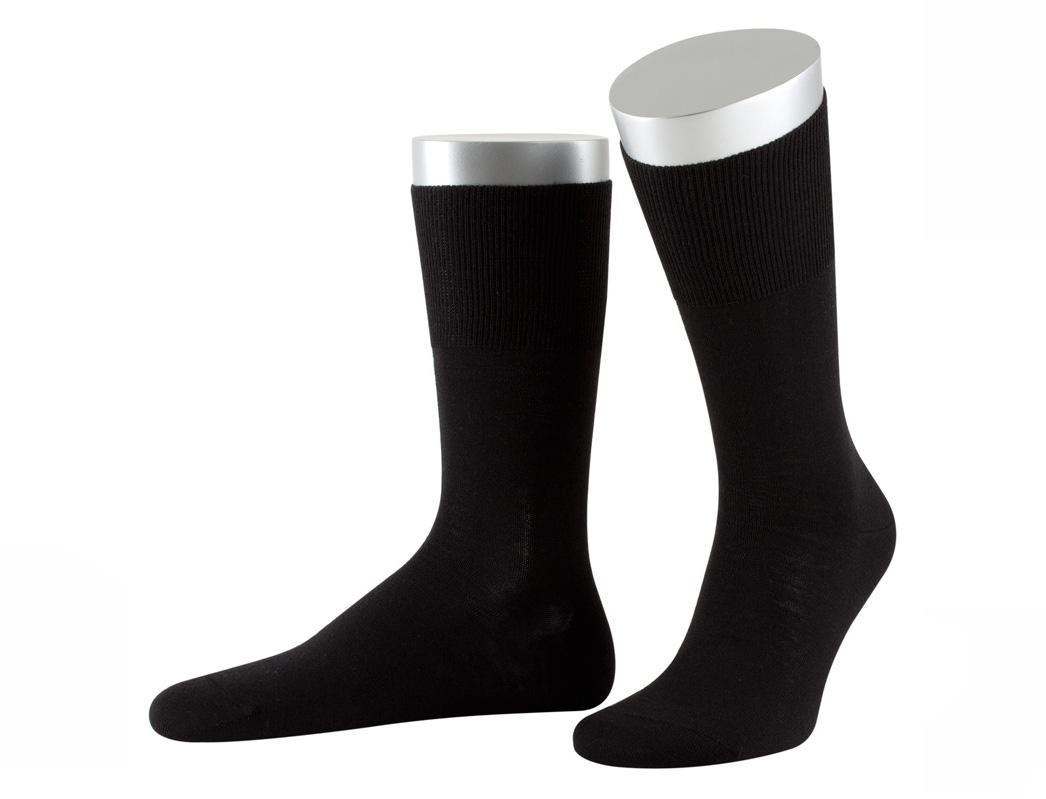 Lusana Chaussettes de costume, noir