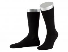Lusana chaussettes business pour femmes et hommes, noir